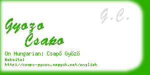 gyozo csapo business card